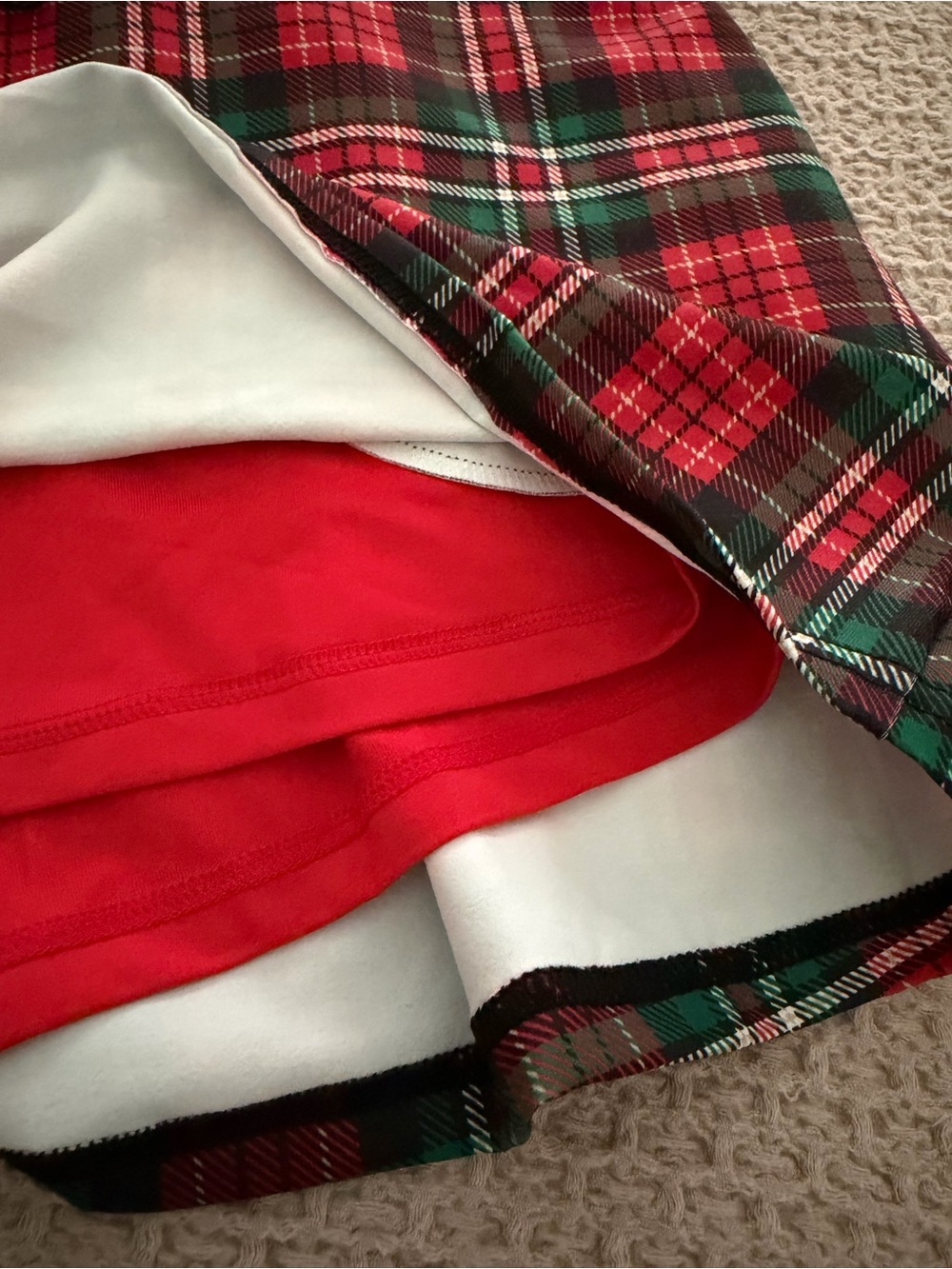 Red Plaid Drawstring skort - Picture 6 of 10